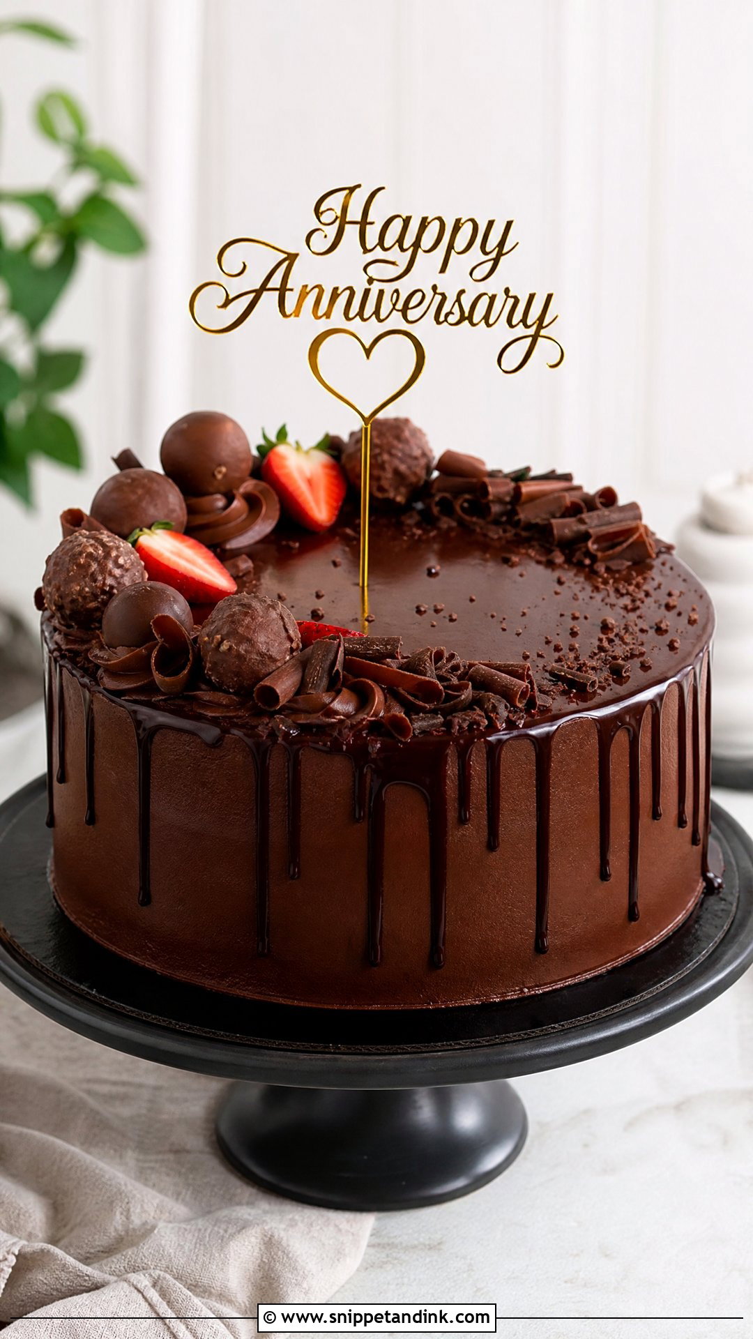 Happy Anniversary Chocolate Cake - Snippet and Ink - 30 Happy Anniversary Cake Ideas