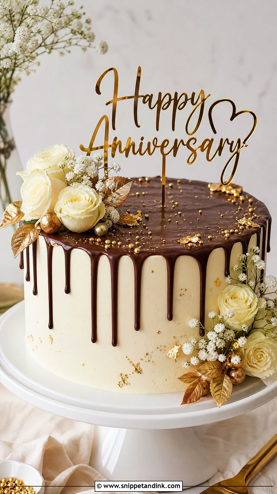 Happy Anniversary Marble Cake - Snippet and Ink - 30 Happy Anniversary Cake Ideas