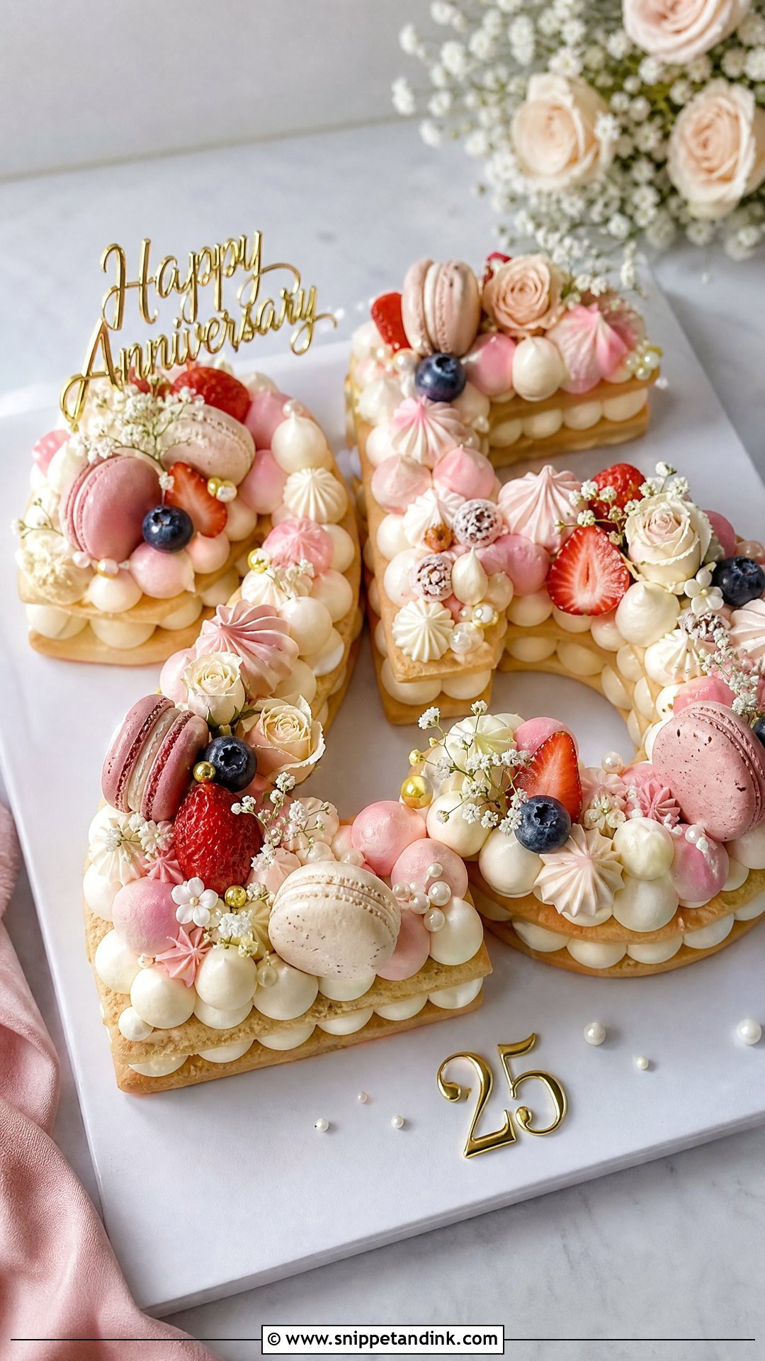 Happy Anniversary Number Cake - Snippet and Ink - 30 Happy Anniversary Cake Ideas