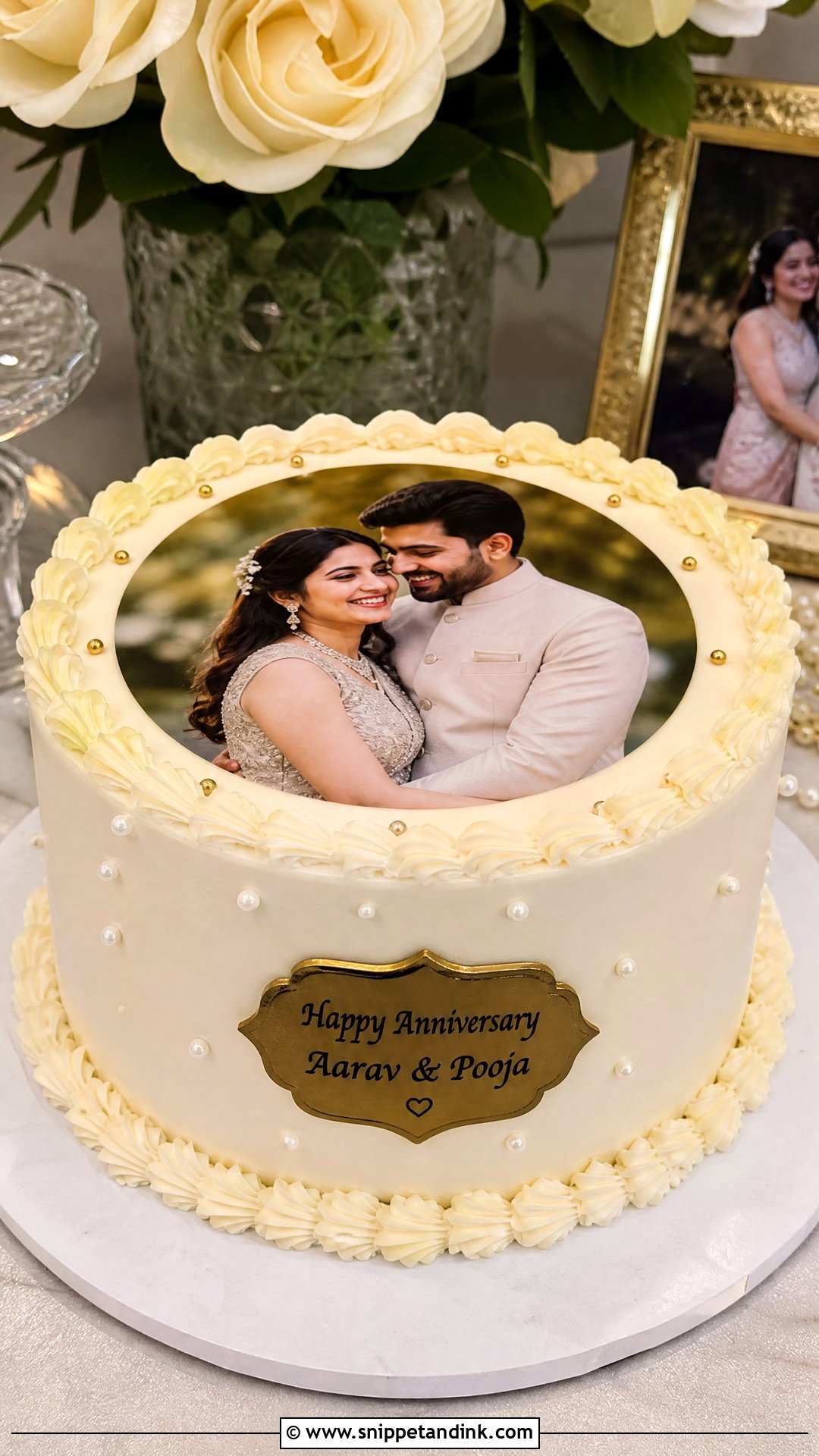 Happy Anniversary Photo Cake - Snippet and Ink - 30 Happy Anniversary Cake Ideas