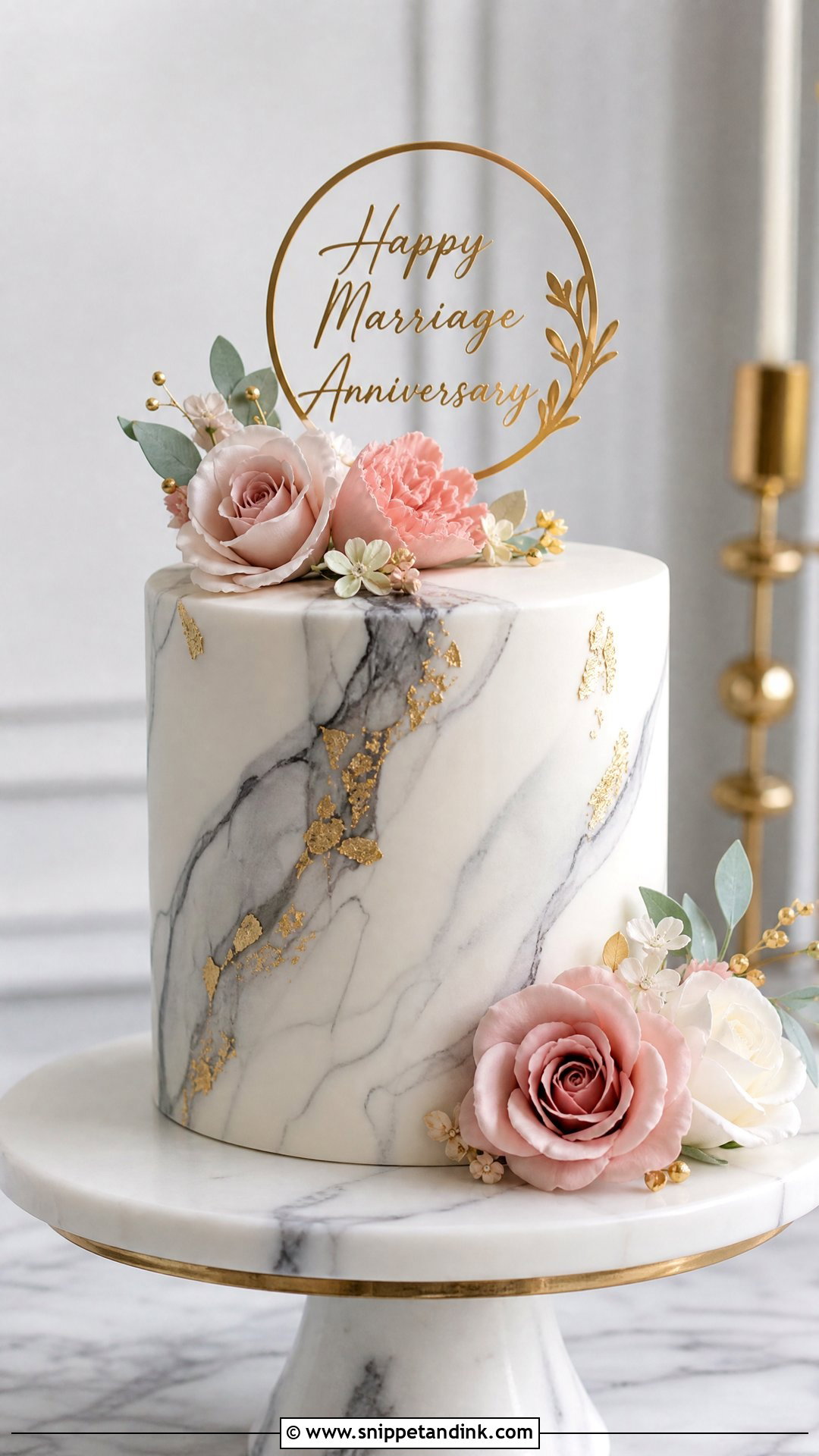Happy Marriage Anniversary Marble Cake - Snippet and Ink - 30 Happy Marriage Anniversary Cake Ideas