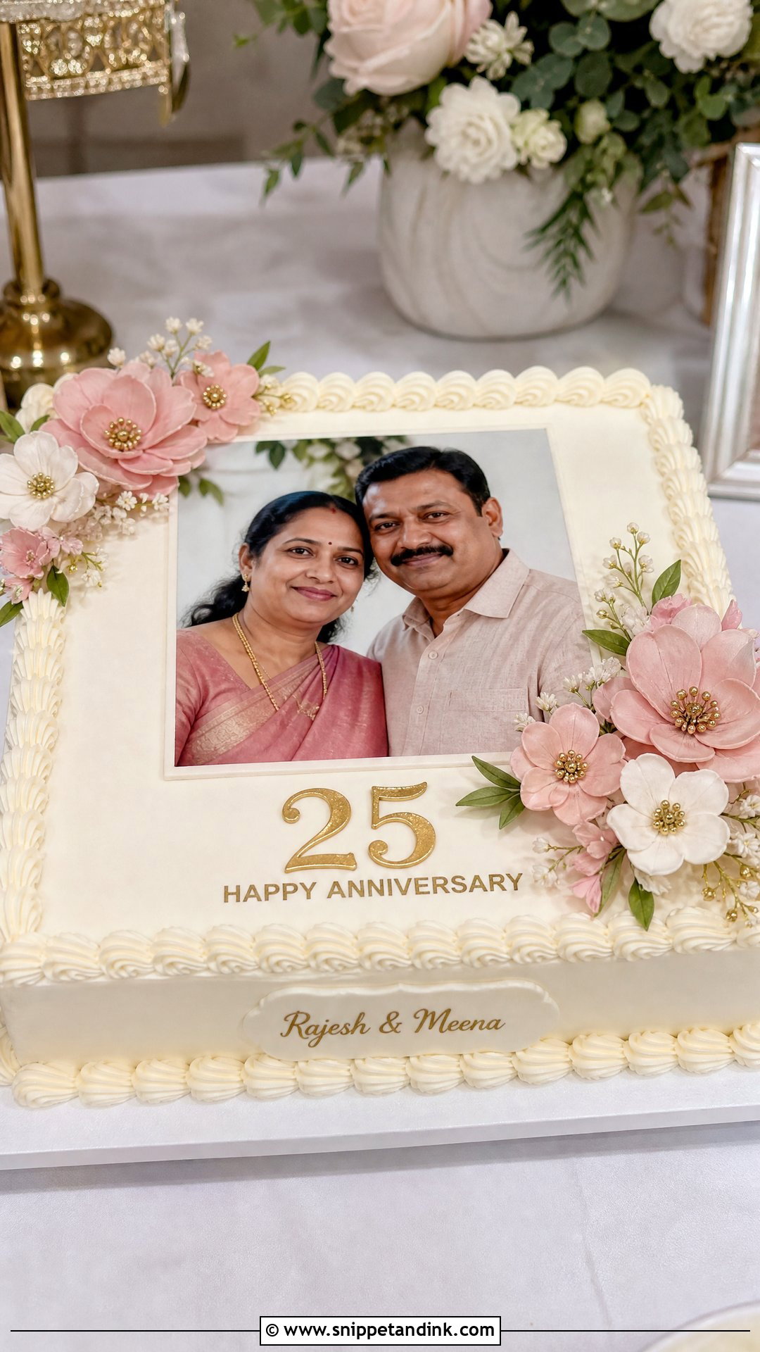 Happy Marriage Anniversary Photo Cake - Snippet and Ink - 30 Happy Marriage Anniversary Cake Ideas