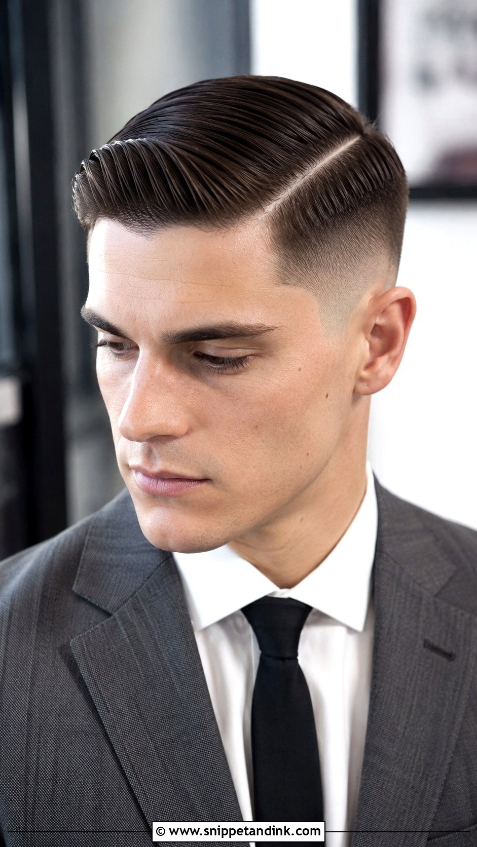 Hard Part Comb Over for Weddings - Snippet and Ink - 25 Wedding Hairstyles Men