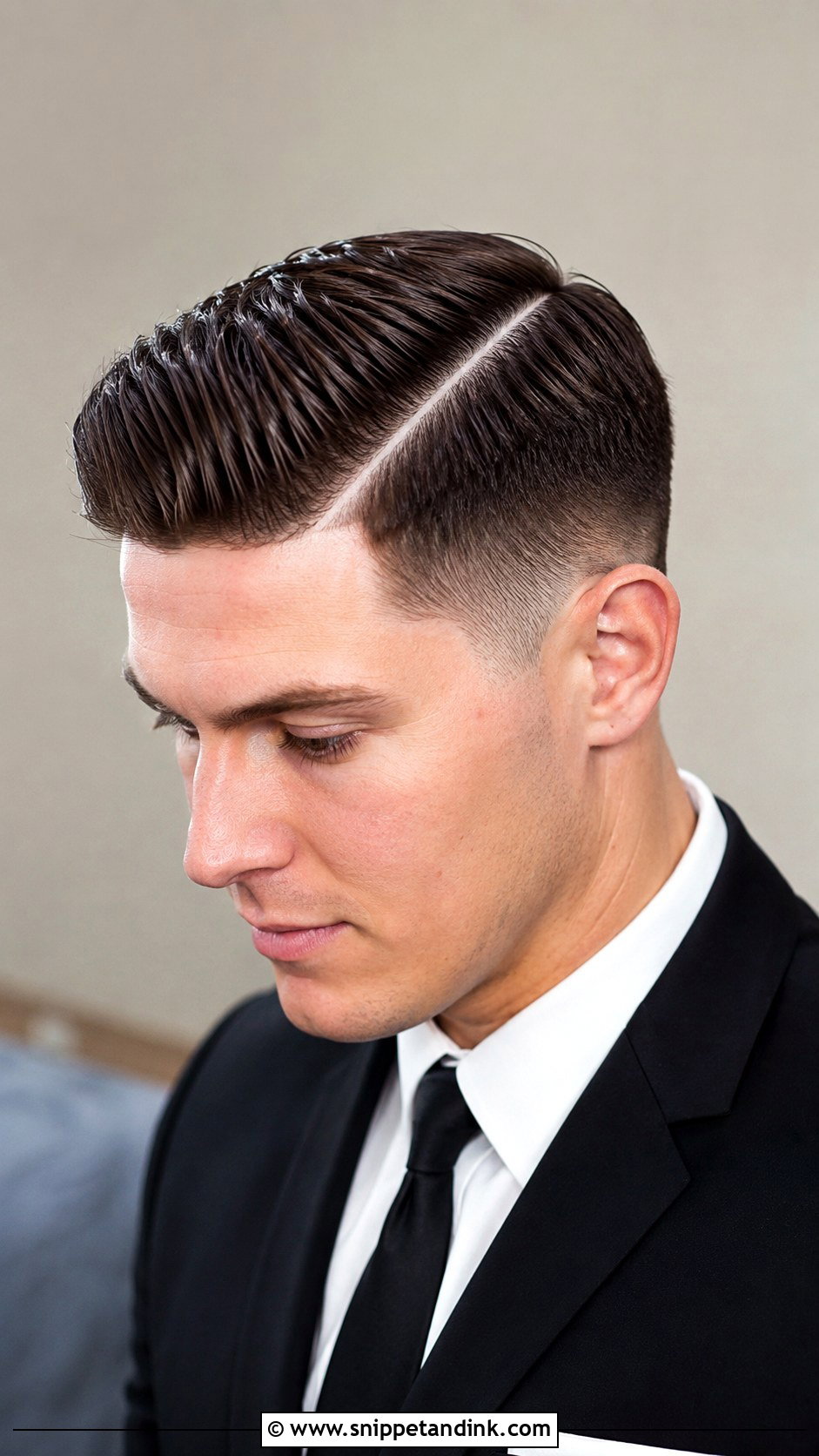 Hard Part Comb Over - Snippet and Ink - 25 Wedding Hairstyles for Men