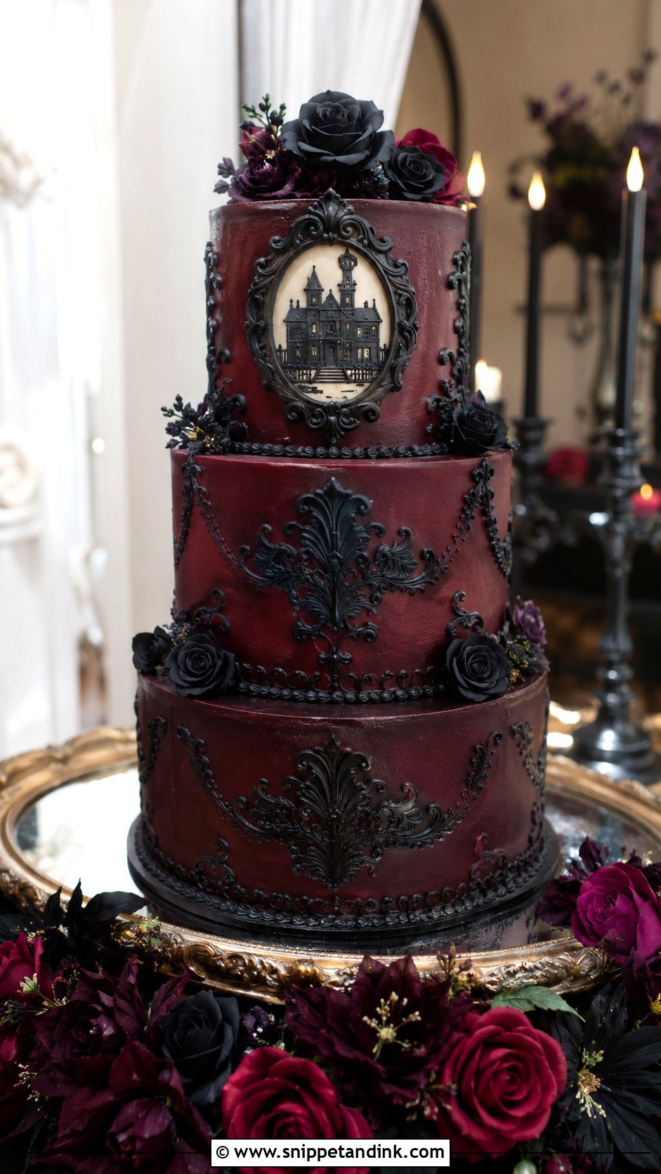Haunted Mansion Wedding Cake - Snippet and Ink - 20 Disney Wedding Cake Ideas