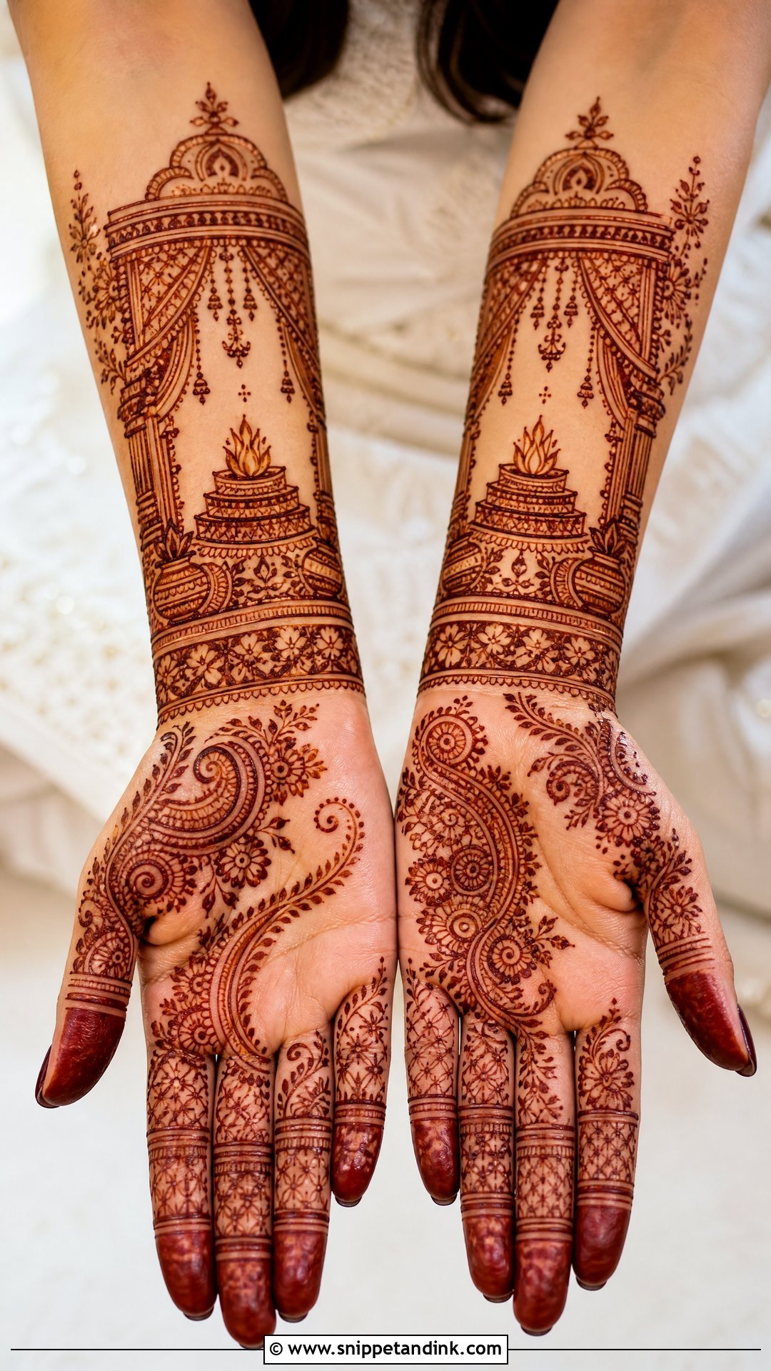 Havan Kund Mehndi Design With Mandap - Snippet and Ink - 20 Havan Kund Mehndi Design Ideas