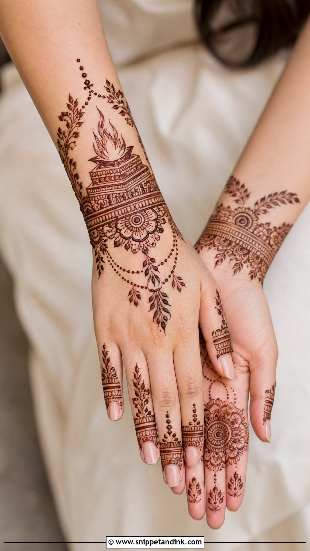 Havan Kund Wrist Mehndi Design - Snippet and Ink - 20 Havan Kund Mehndi Design Ideas