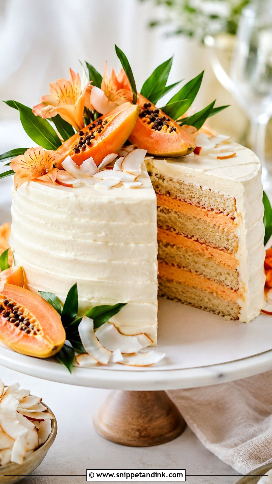 Hawaii Wedding Cake With Papaya Filling - Snippet and Ink - 20 Hawaii Wedding Cake Recipe