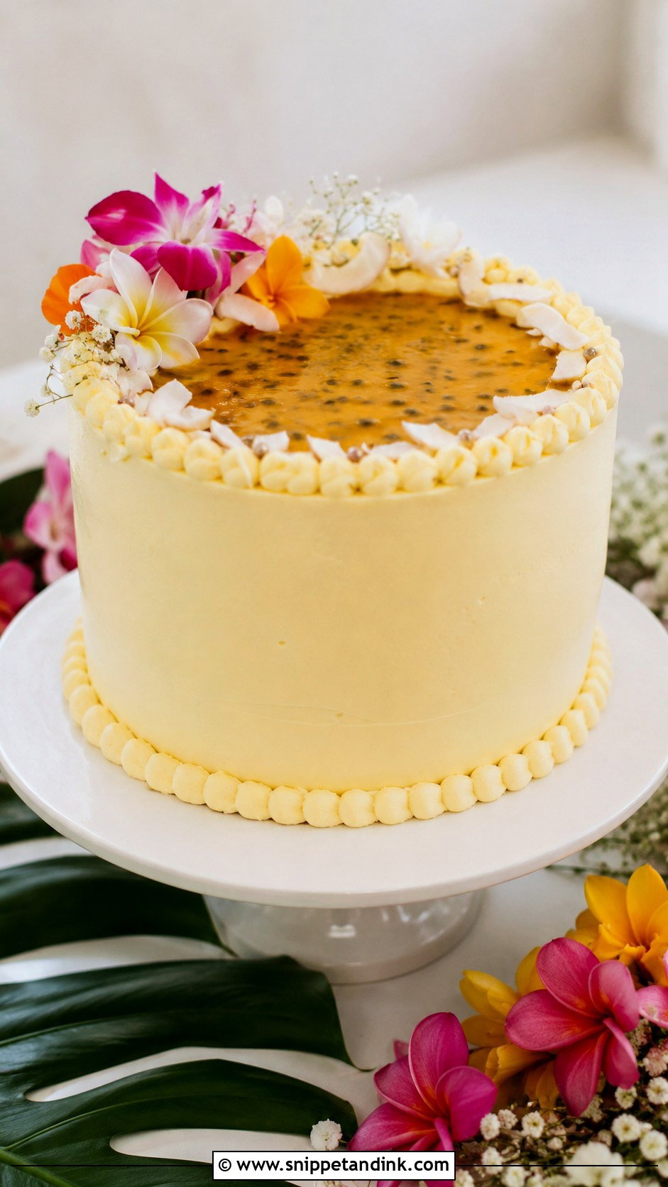 Hawaii Wedding Cake With Passion Fruit Buttercream - Snippet and Ink - 20 Hawaii Wedding Cake Recipe