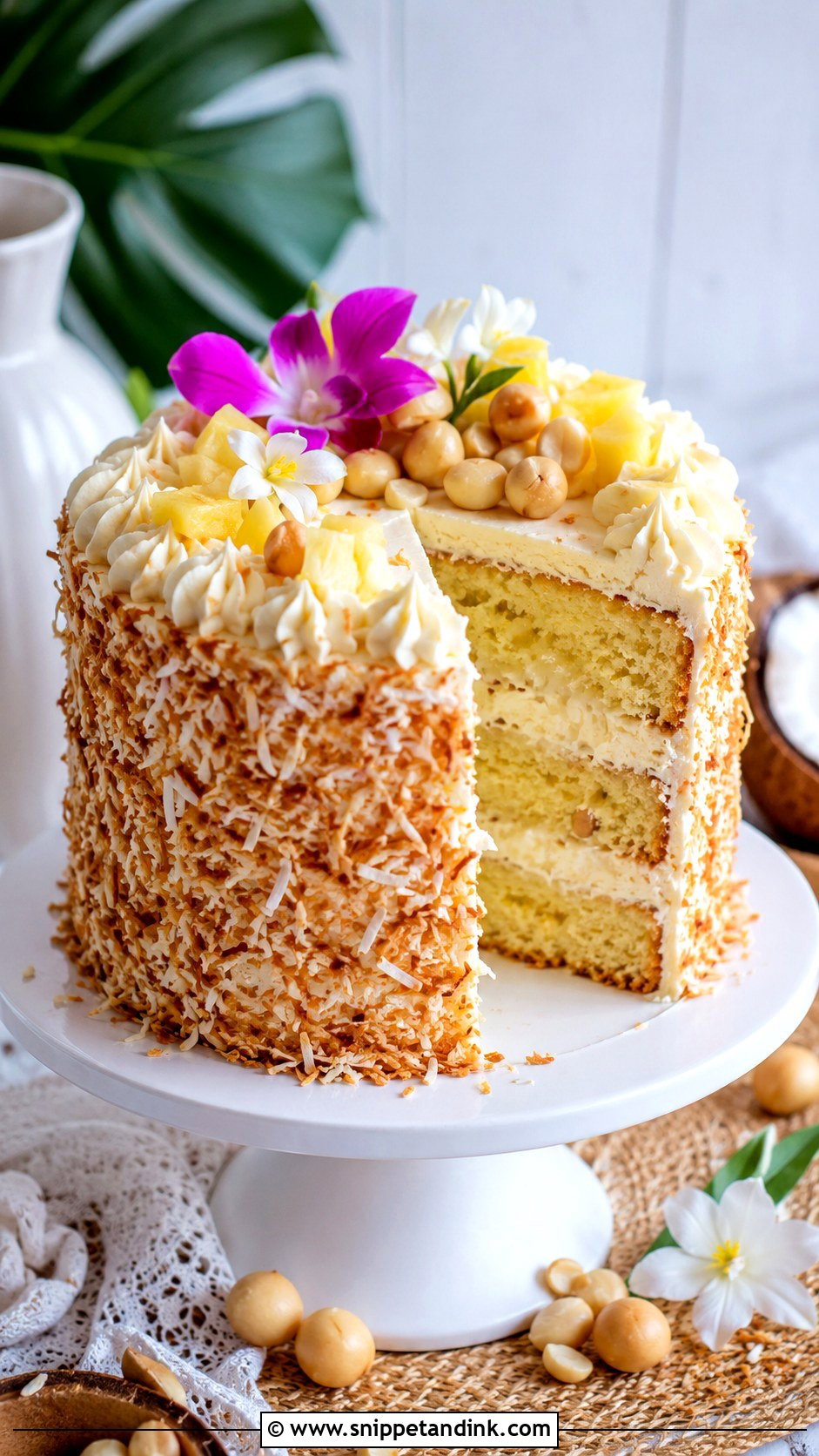 Hawaii Wedding Cake With Toasted Coconut - Snippet and Ink - 20 Hawaii Wedding Cake Recipe