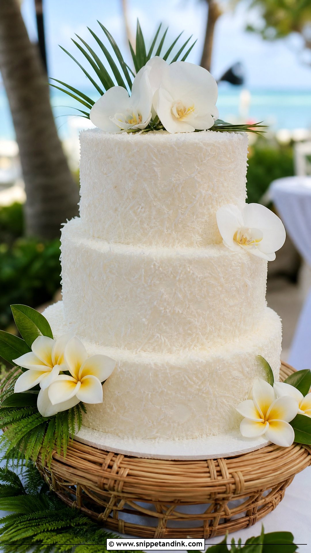 Hawaiian Coconut Wedding Cake - Snippet and Ink - 25 Hawaiian Theme Cakes for Wedding