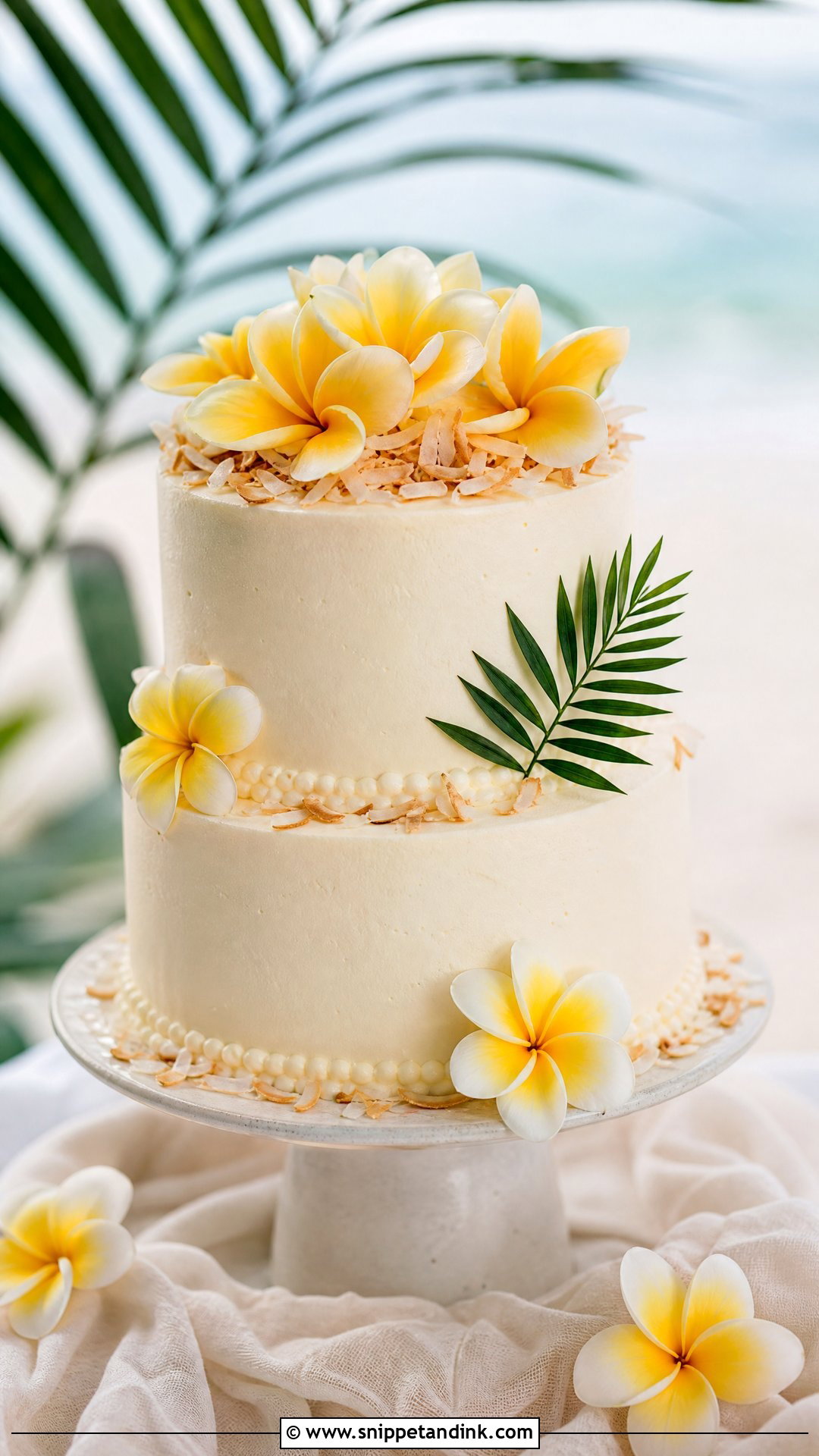 Hawaiian Small Wedding Cake - Snippet and Ink - 25 Hawaiian Theme Cakes for Wedding