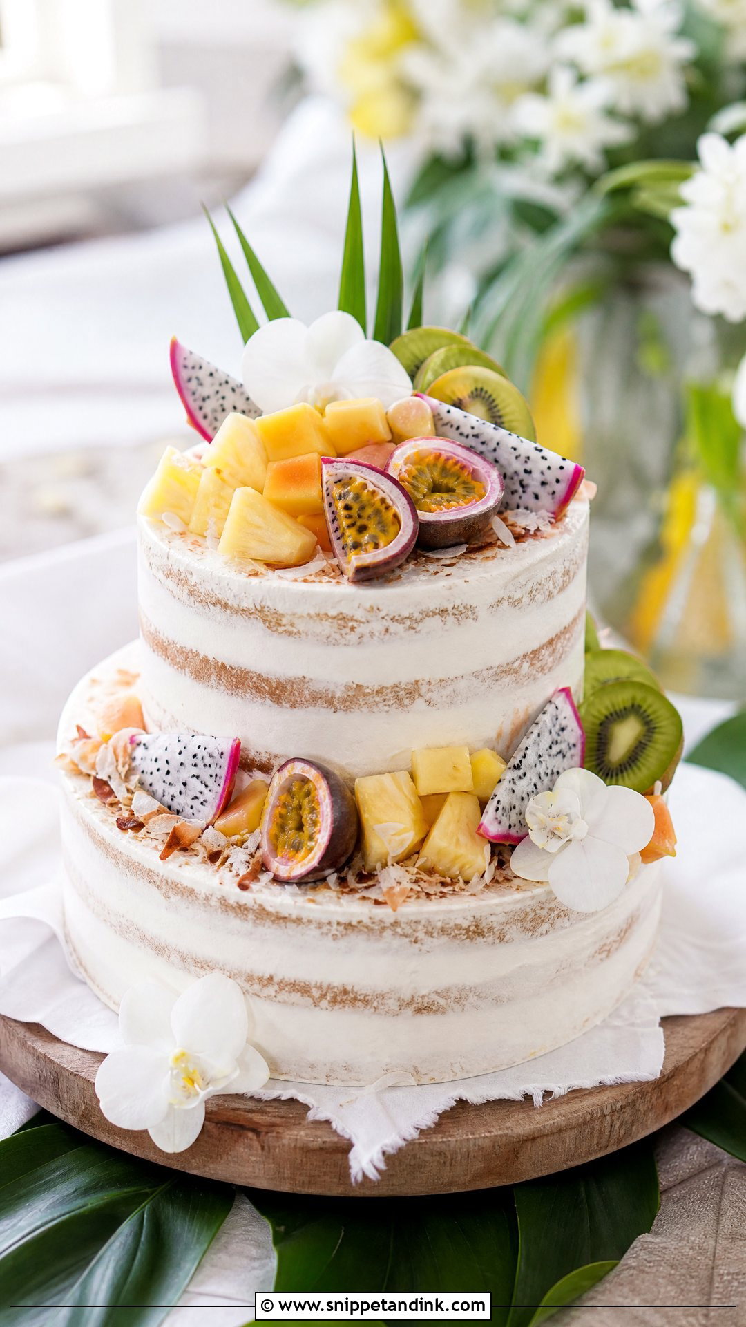Hawaiian Tropical Fruit Wedding Cake - Snippet and Ink - 25 Hawaiian Theme Cakes for Wedding