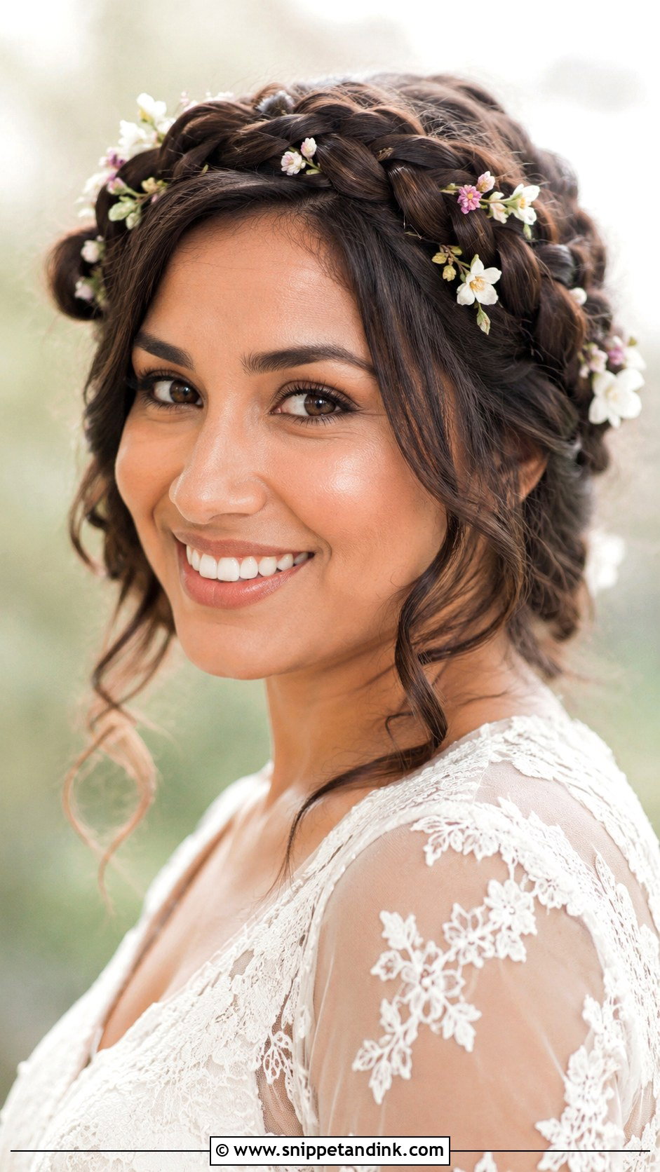 Hawaiian Wedding Braided Crown - Snippet and Ink - 15 Hawaiian Wedding Hair Ideas