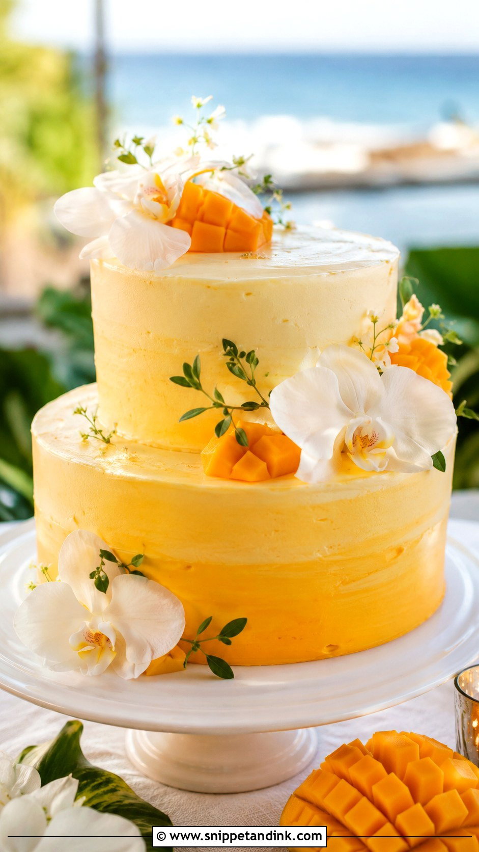 Hawaiian Wedding Cake With Mango - Snippet and Ink - 20 Hawaiian Wedding Cakes