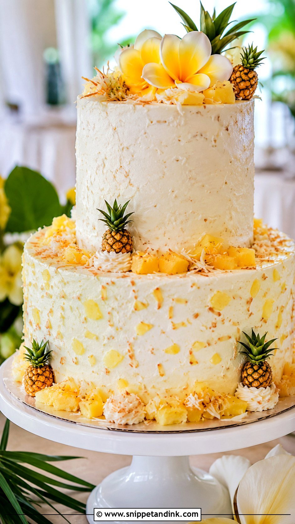 Hawaiian Wedding Cake With Pineapple - Snippet and Ink - 20 Hawaiian Wedding Cakes