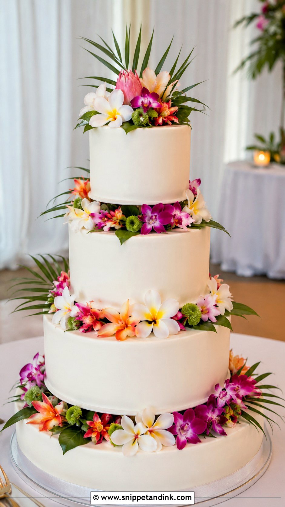 Hawaiian Wedding Cake With Tiers - Snippet and Ink - 20 Hawaiian Wedding Cakes