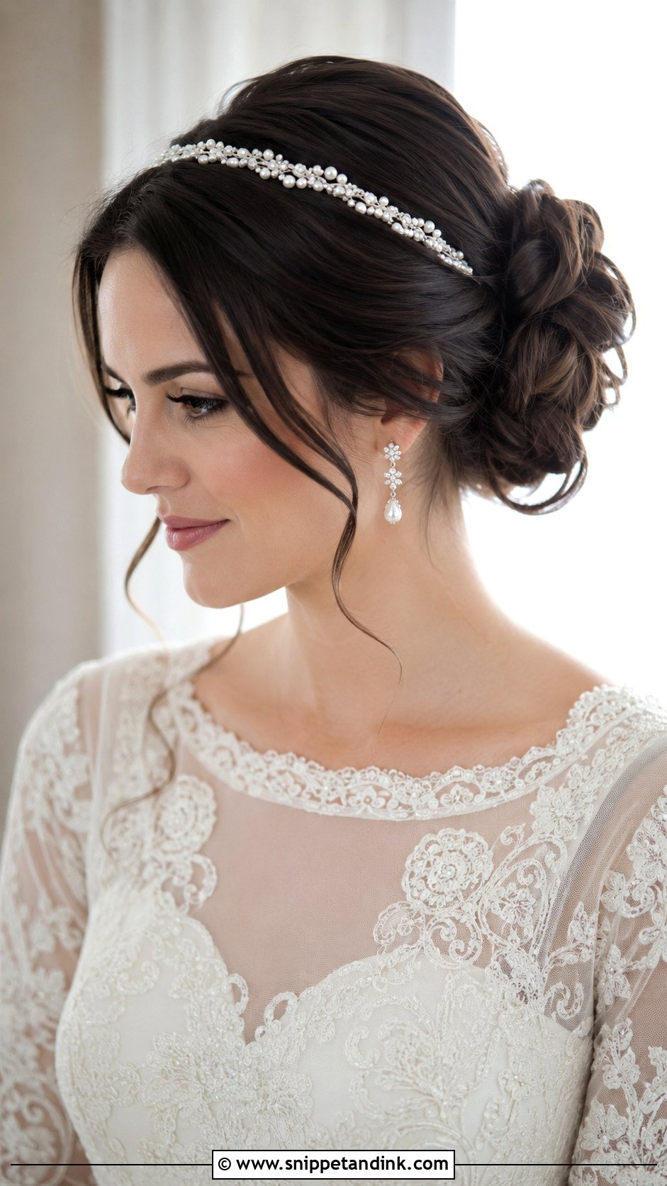 Headband Updo Wedding Hairstyle - Snippet and Ink - 25 Elegant Wedding Hairstyles