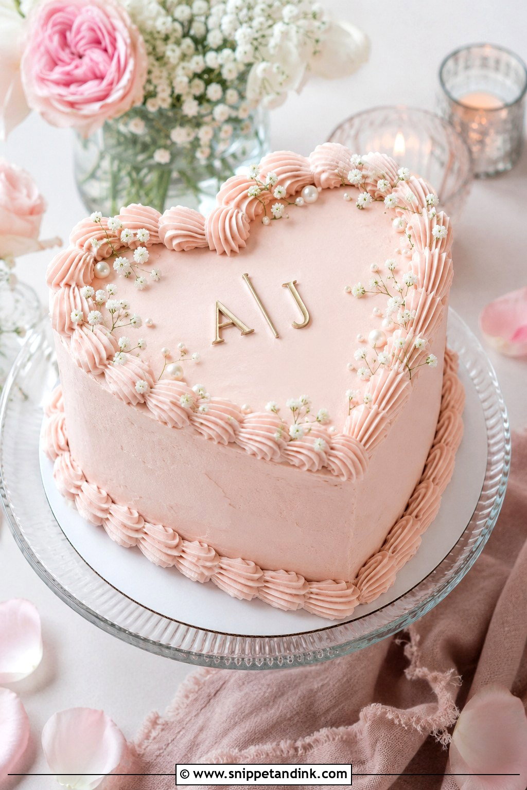 Heart 1 Layer Wedding Cake - Snippet and Ink - 20 1 Layer Wedding Cake Ideas