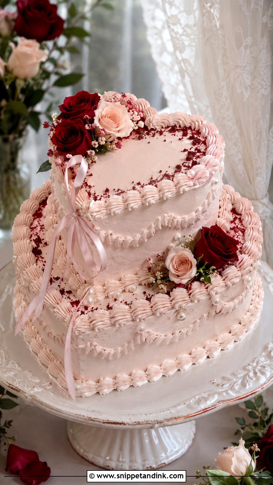 Heart 2 Tier Wedding Cake - Snippet and Ink - 20 2 Tier Wedding Cakes