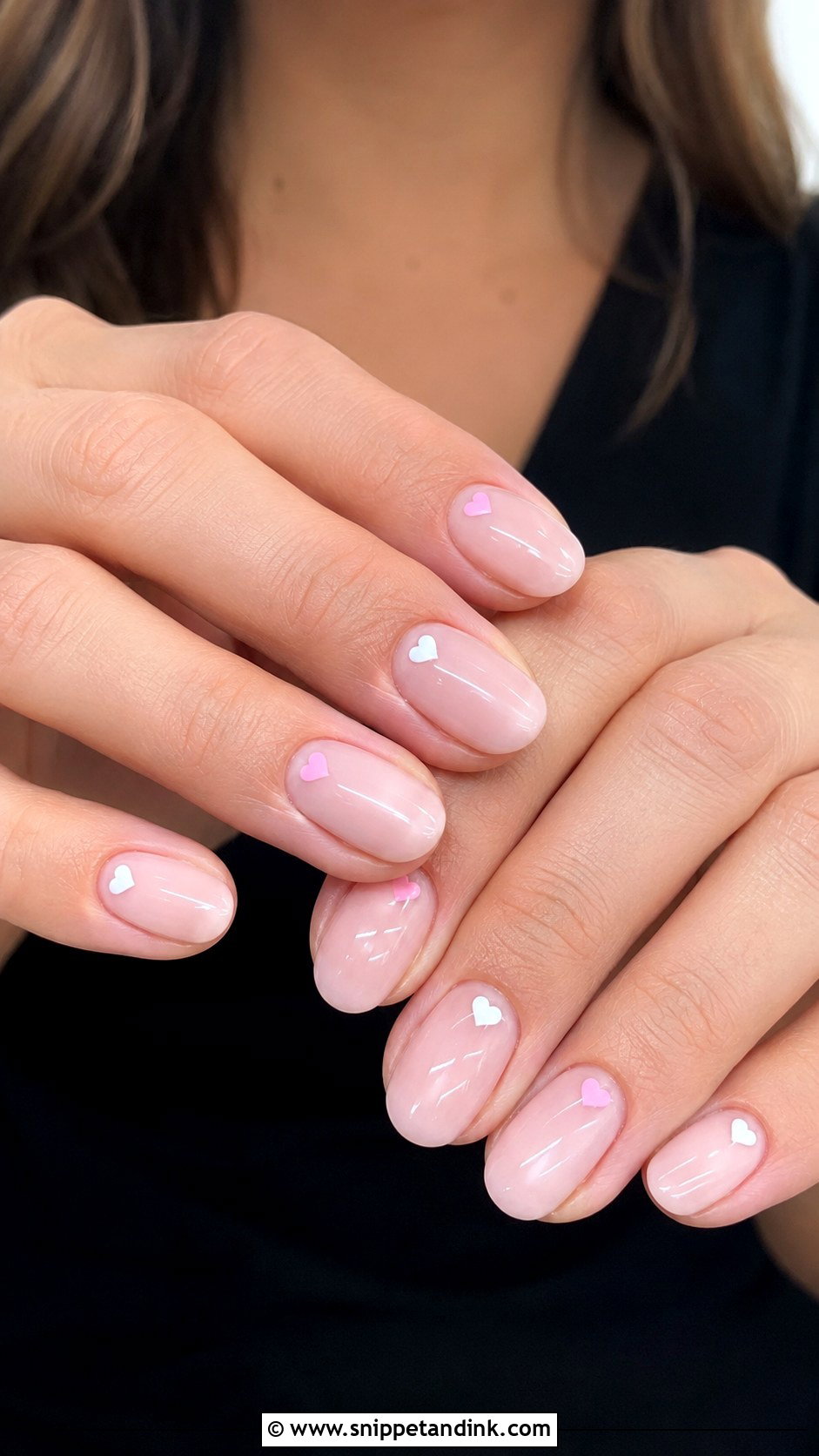 Heart Accent Hens Party Nails - Snippet and Ink - 20 Hens Party Nails