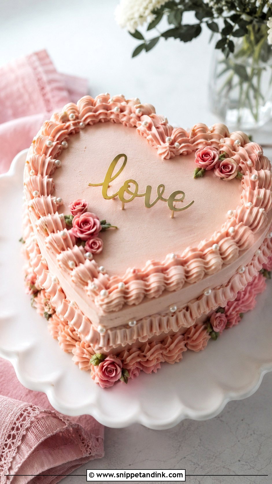 Heart Anniversary Cake - Snippet and Ink - 20 Anniversary Cake Photo Ideas