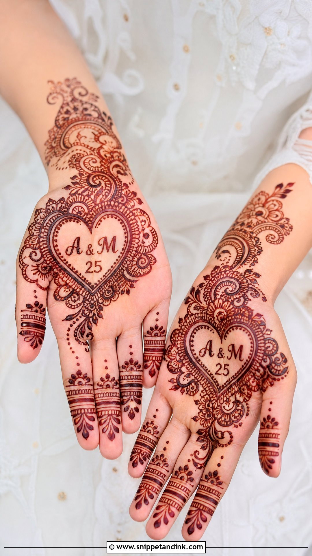 Heart Anniversary Mehndi Design - Snippet and Ink - 20 25 Anniversary Mehndi Design Ideas