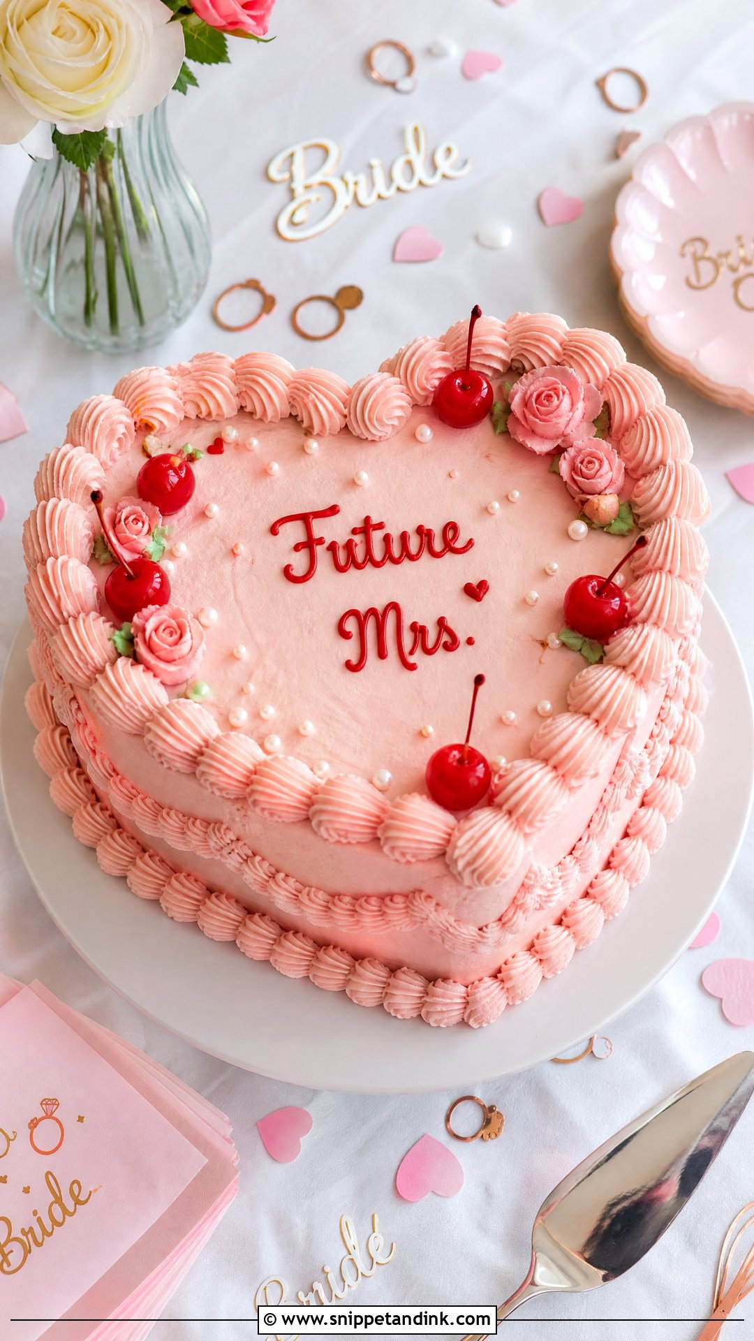 Heart Bride Cake - Snippet and Ink - 25 Bride Cake Ideas