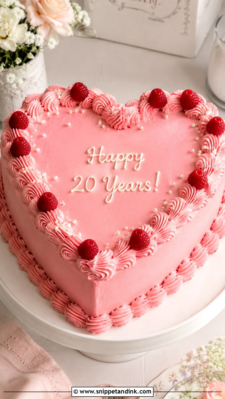 Heart Cake For 20 People - Snippet and Ink - 20 Cake for 20 People