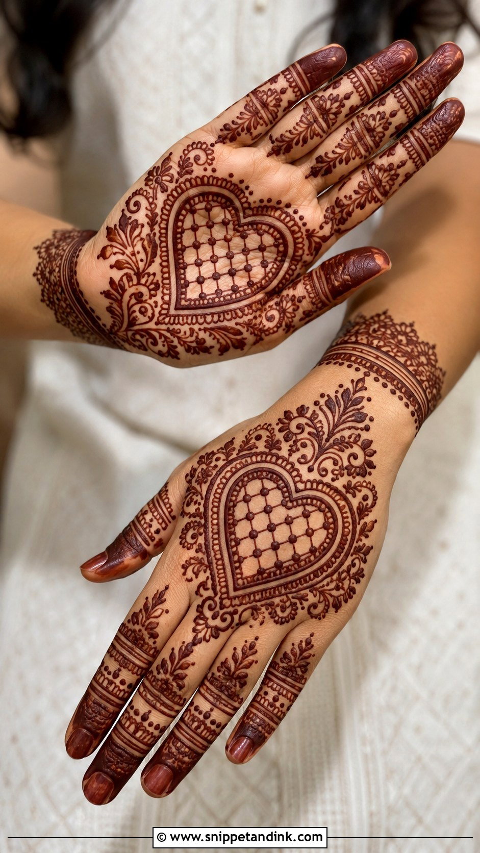 Heart Jaali Mehndi Design - Snippet and Ink - 30 Heart Mehndi Designs