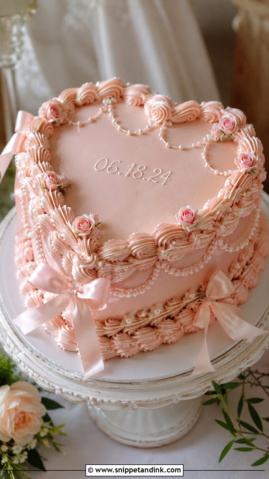 Heart Lambeth Wedding Cake - Snippet and Ink - 25 Lambeth Style Wedding Cakes
