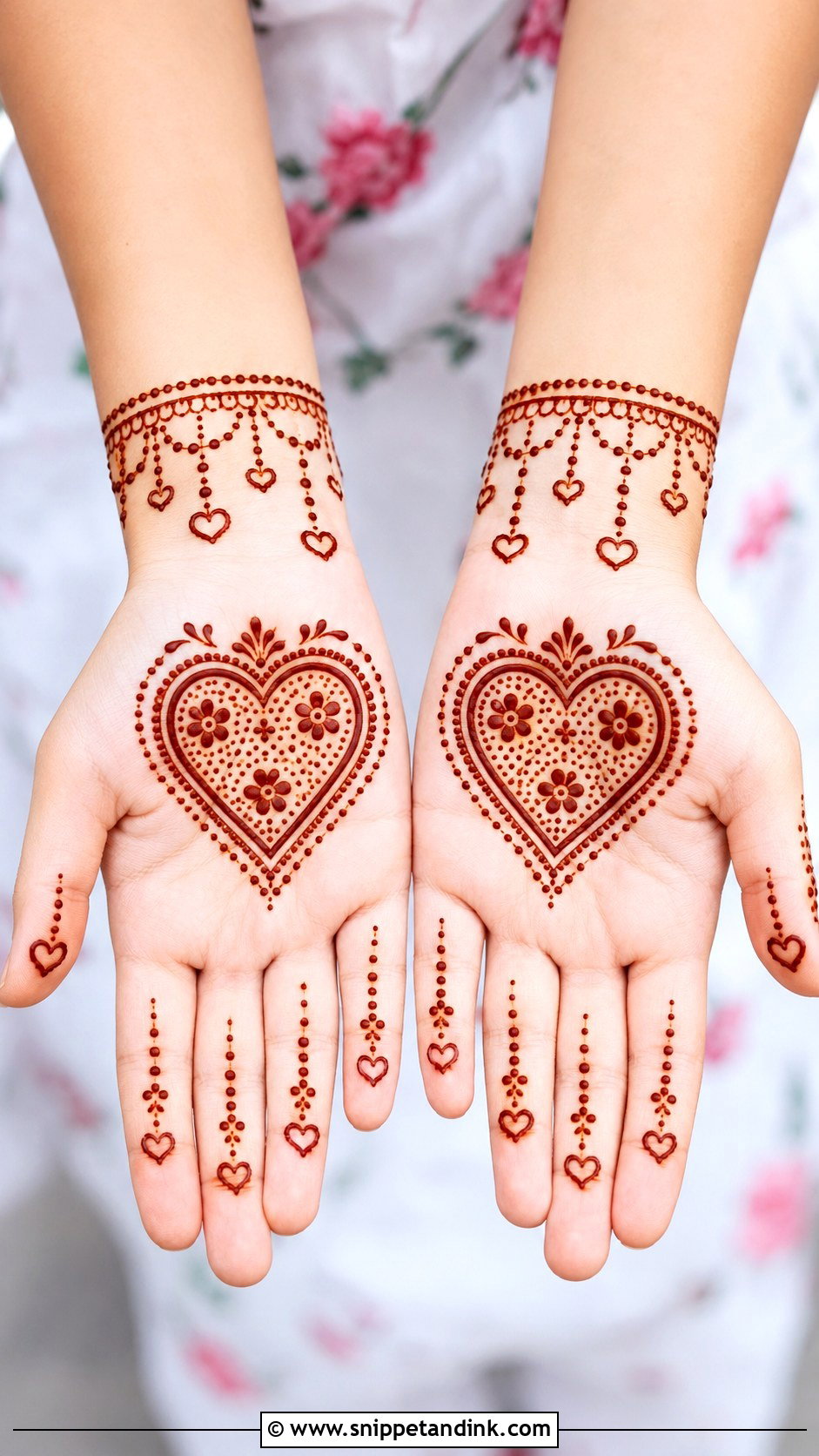 Heart Mehndi Design for Kids - Snippet and Ink - 35 Mehndi Designs for Kids