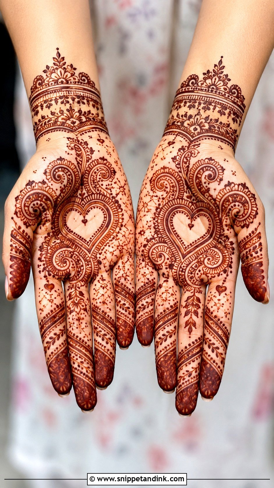 Heart Paisley Mehndi Design - Snippet and Ink - 30 Heart Mehndi Designs