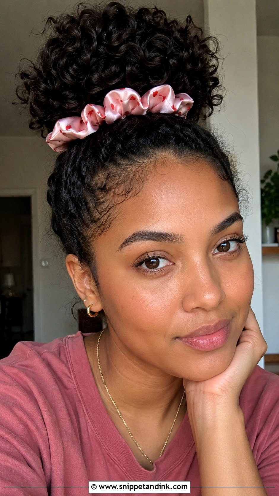 Heart Scrunchie Bun - Snippet and Ink - 15 Valentines Hair Accessories