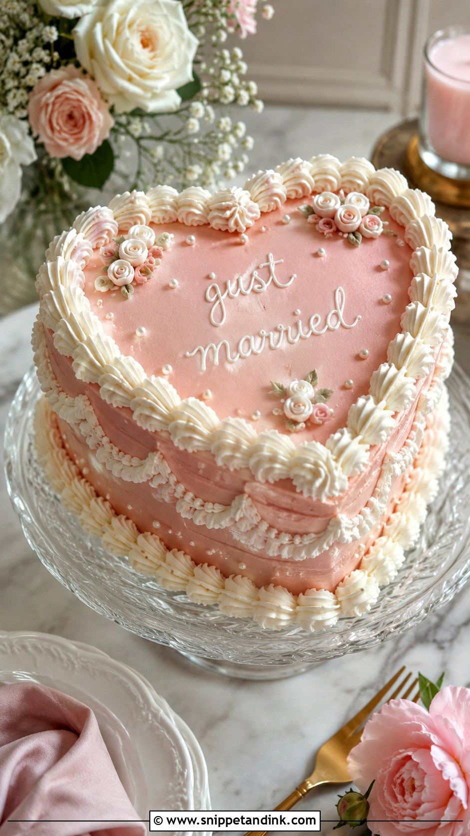 Heart Shape Wedding Cake With Message - Snippet and Ink - 20 Heart Shape Cake Ideas for Wedding