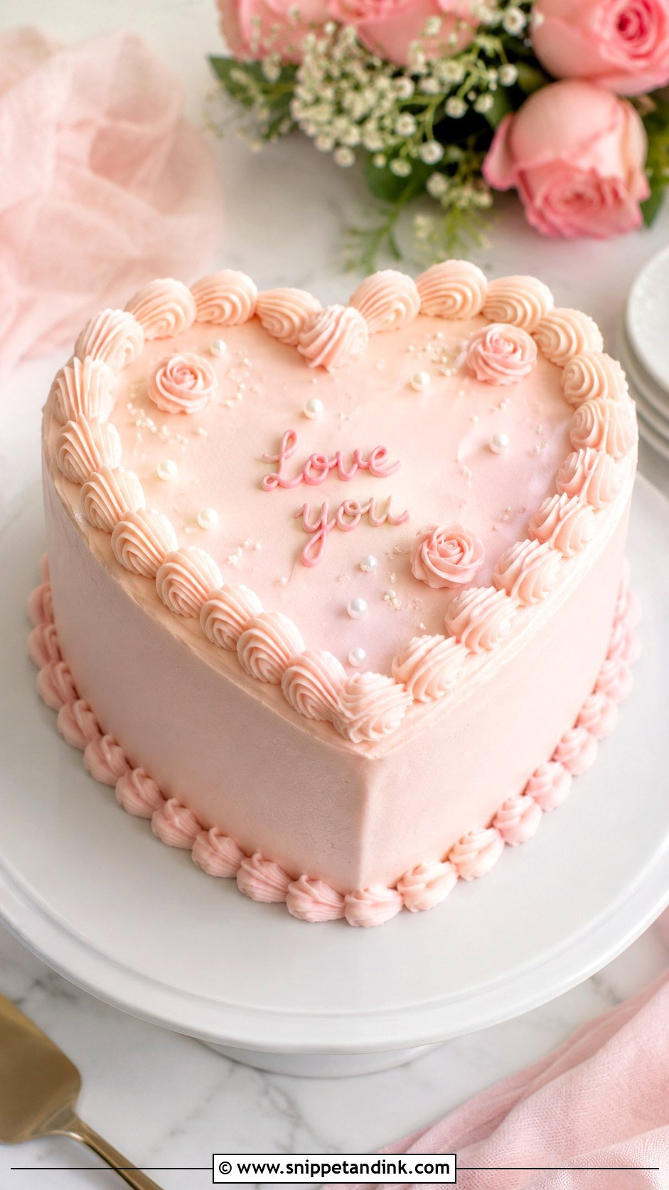 Heart Shaped Cake - Snippet and Ink - 20 How to Decorate Cakes for Beginners