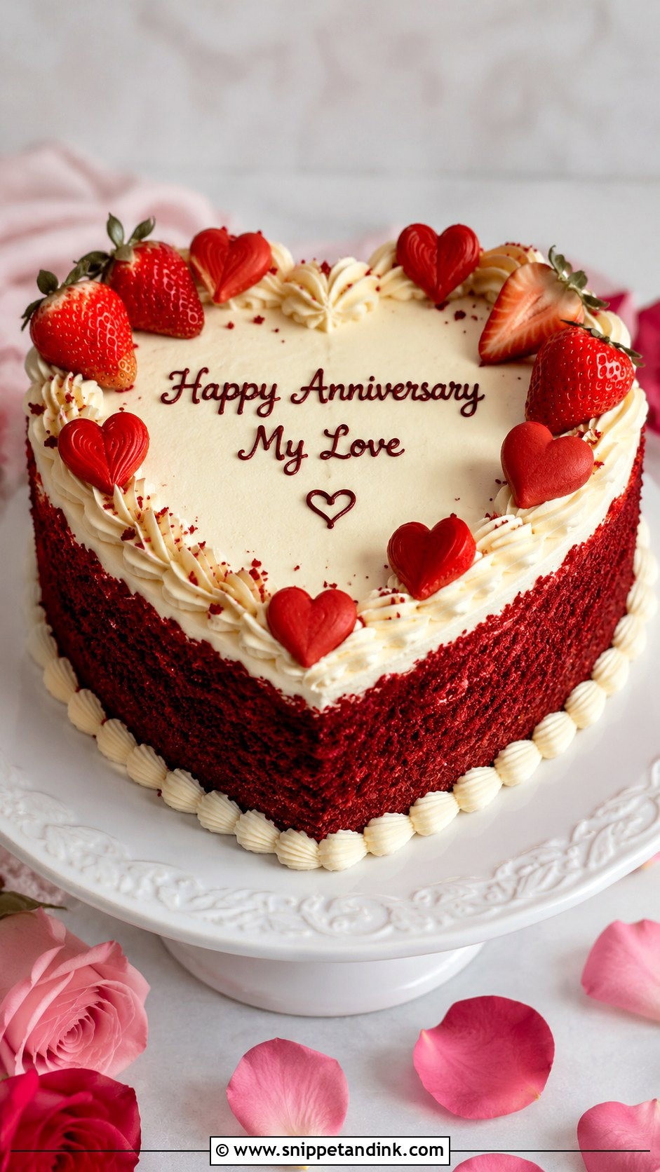 Heart Shaped Couple Cake - Snippet and Ink - 20 Couples Cake Ideas