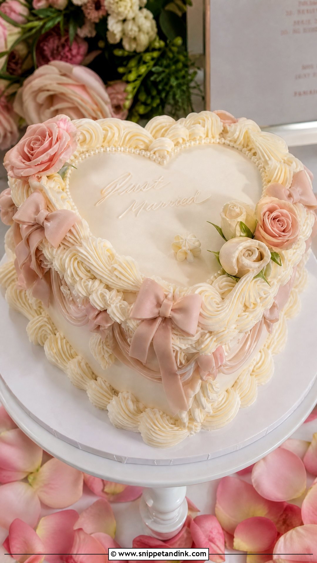Heart Shaped Wedding Cake - Snippet and Ink - 20 Whimsical Wedding Cakes