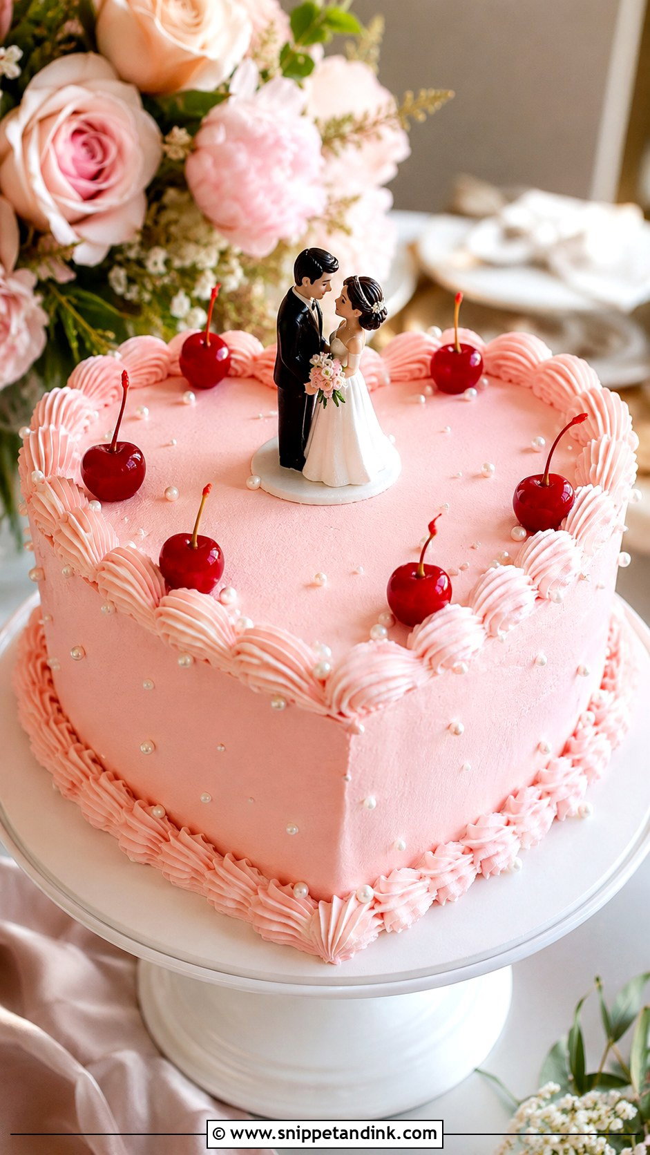 Heart Shaped Wedding Cake - Snippet and Ink - 30 Novelty Wedding Cakes