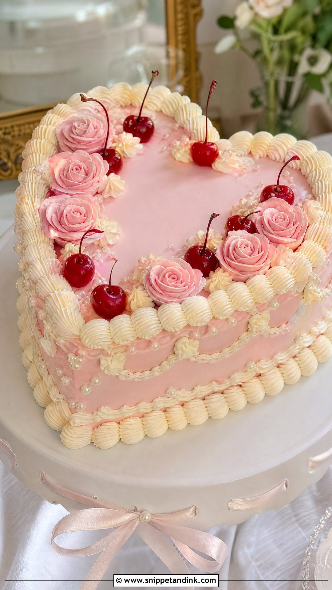 Heart Shaped Wedding Cake - Snippet and Ink - 30 Pretty Cake Ideas for Wedding