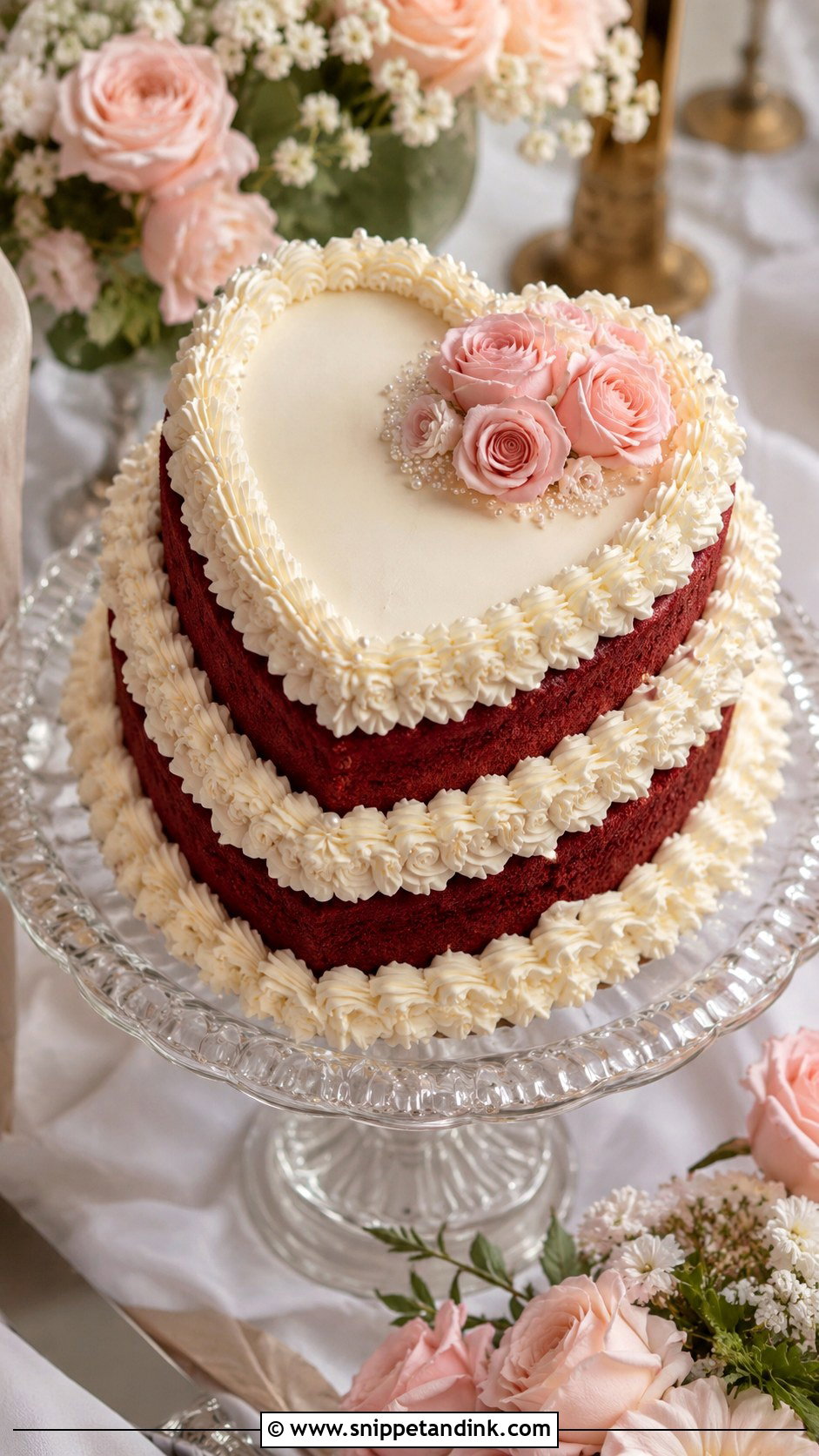 Heart Shaped Wedding Cake - Snippet and Ink - 20 Gorgeous Wedding Cake Ideas