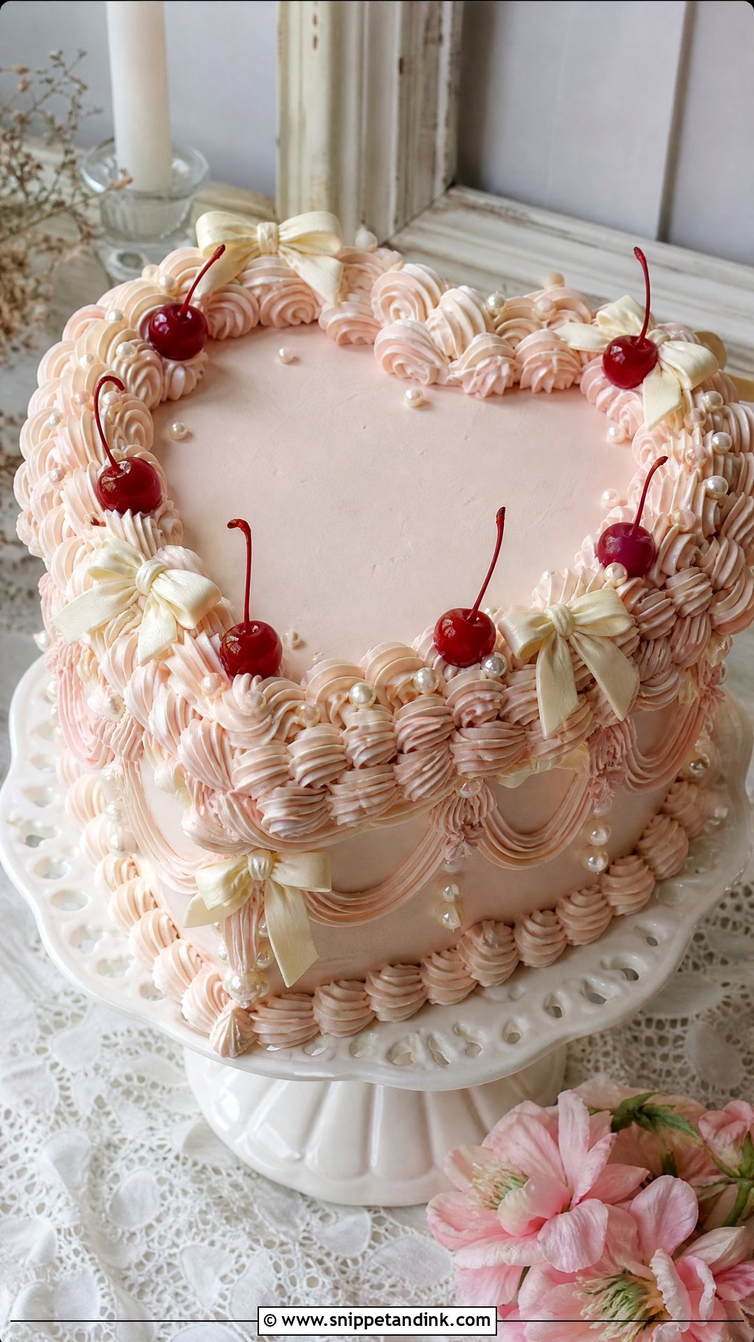 Heart Shaped Wedding Cake - Snippet and Ink - 20 Wedding Cake Aesthetic