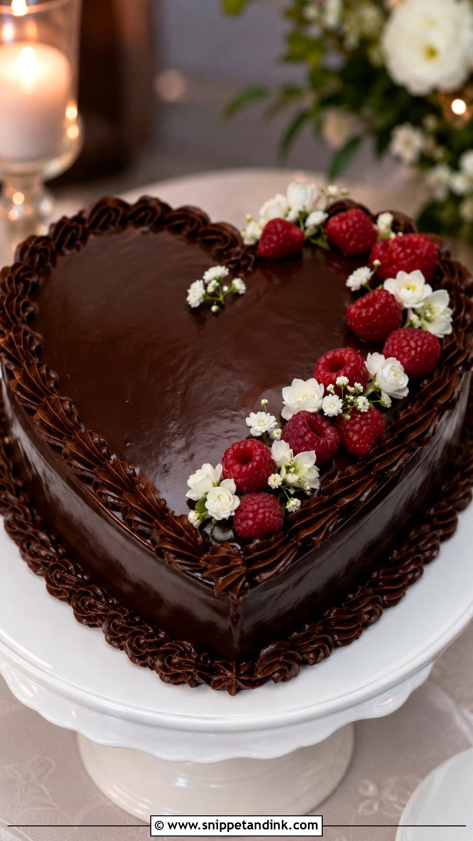 Heart Shaped Wedding Cake With Berries - Snippet and Ink - 20 Simple Heart Shaped Wedding Cake Ideas