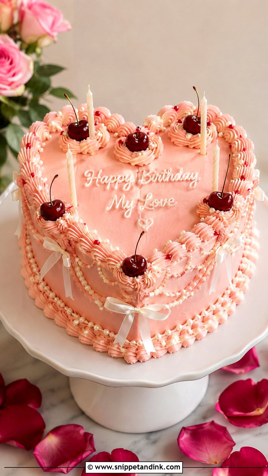 Heart Wedding Birthday Cake - Snippet and Ink - 20 Wedding Birthday Cake Ideas