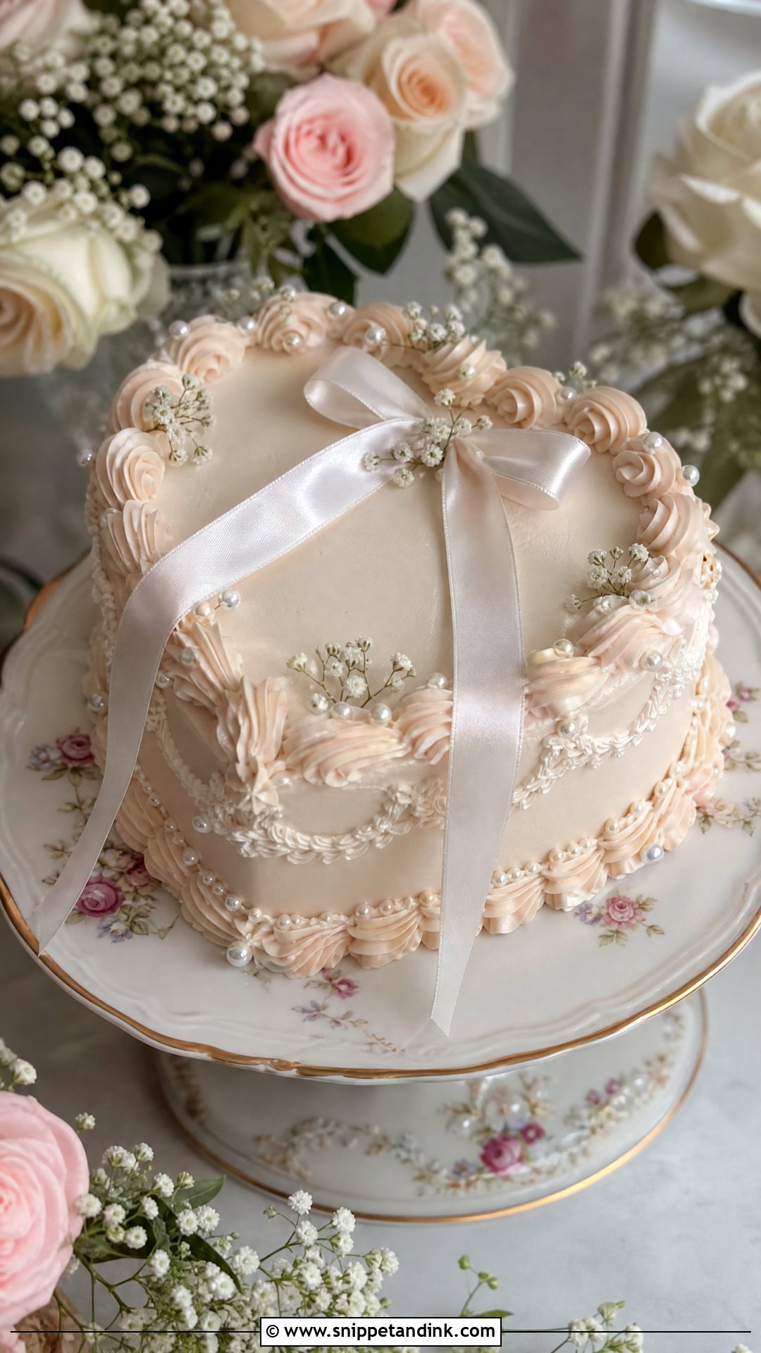 Heart Wedding Cake - Snippet and Ink - 20 Wedding Cake Inspo