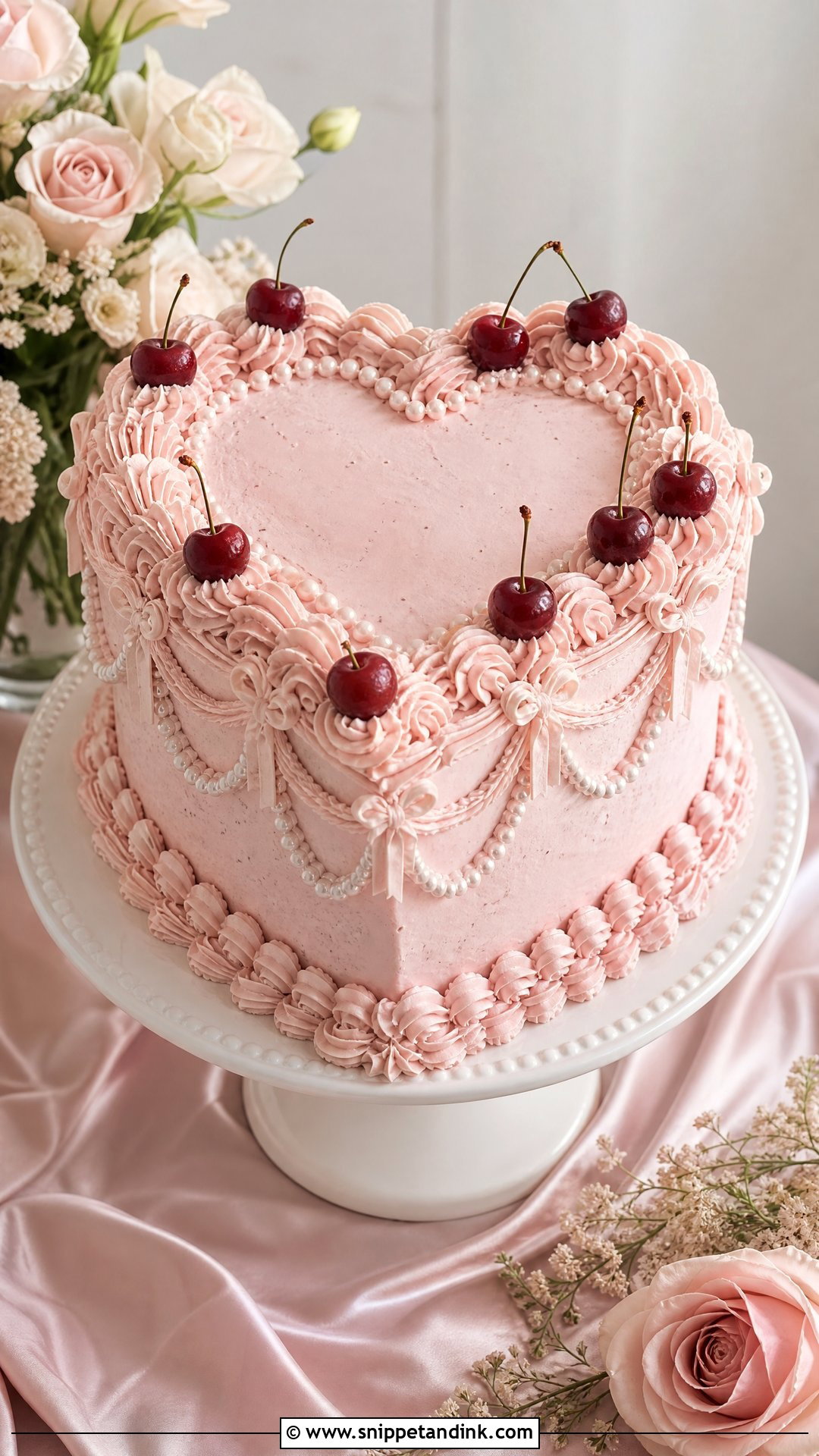Heart Wedding Cake - Snippet and Ink - 25 Unique Wedding Cakes