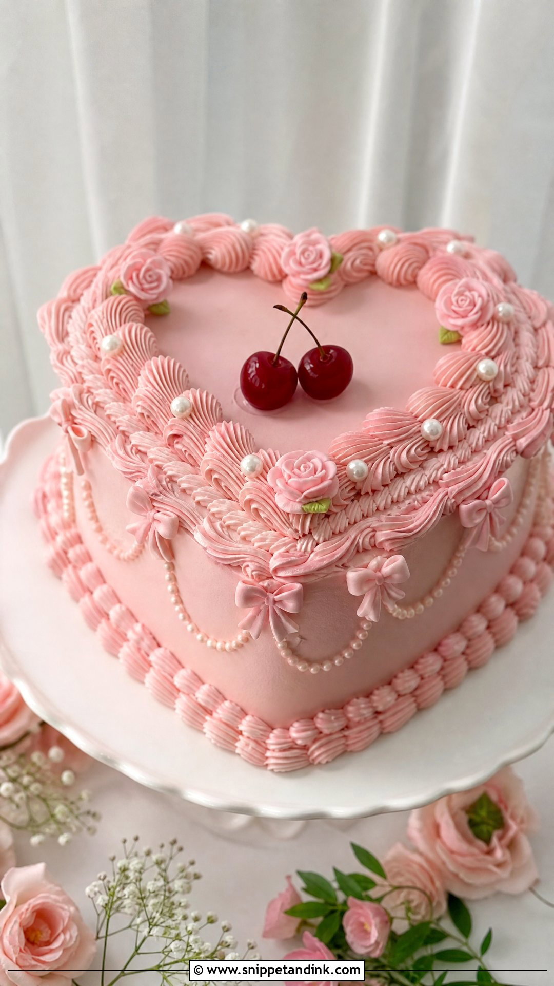 Heart Wedding Cake - Snippet and Ink - 30 Aesthetic Cake Inspo Ideas for Wedding