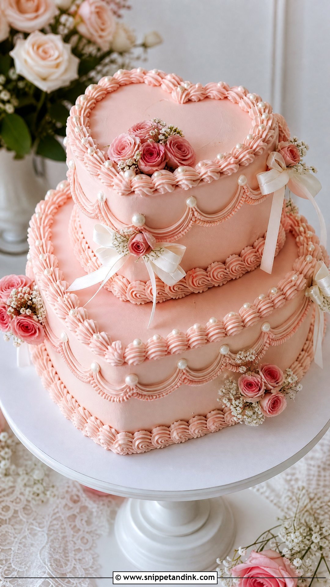 Heart Wedding Cake - Snippet and Ink - 30 Big Cake Ideas for Wedding