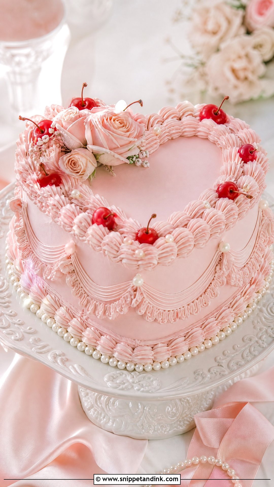 Heart Wedding Cake - Snippet and Ink - 30 Celebration Cakes for Wedding