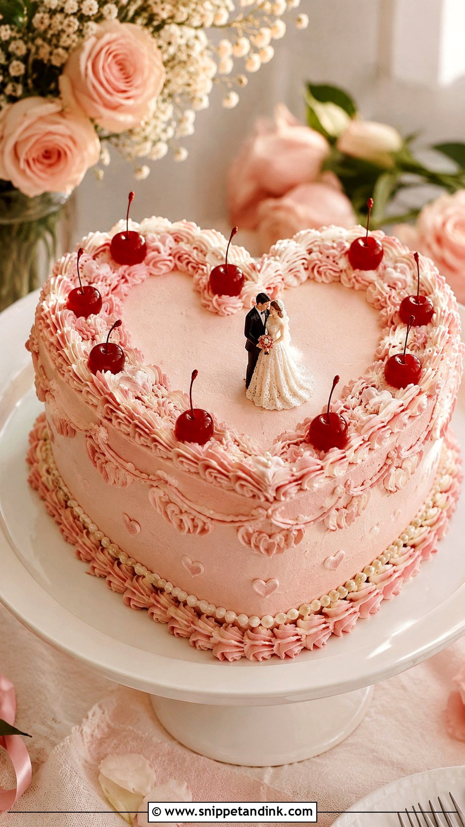 Heart Wedding Cake - Snippet and Ink - 20 Charm Cake Ideas for Wedding